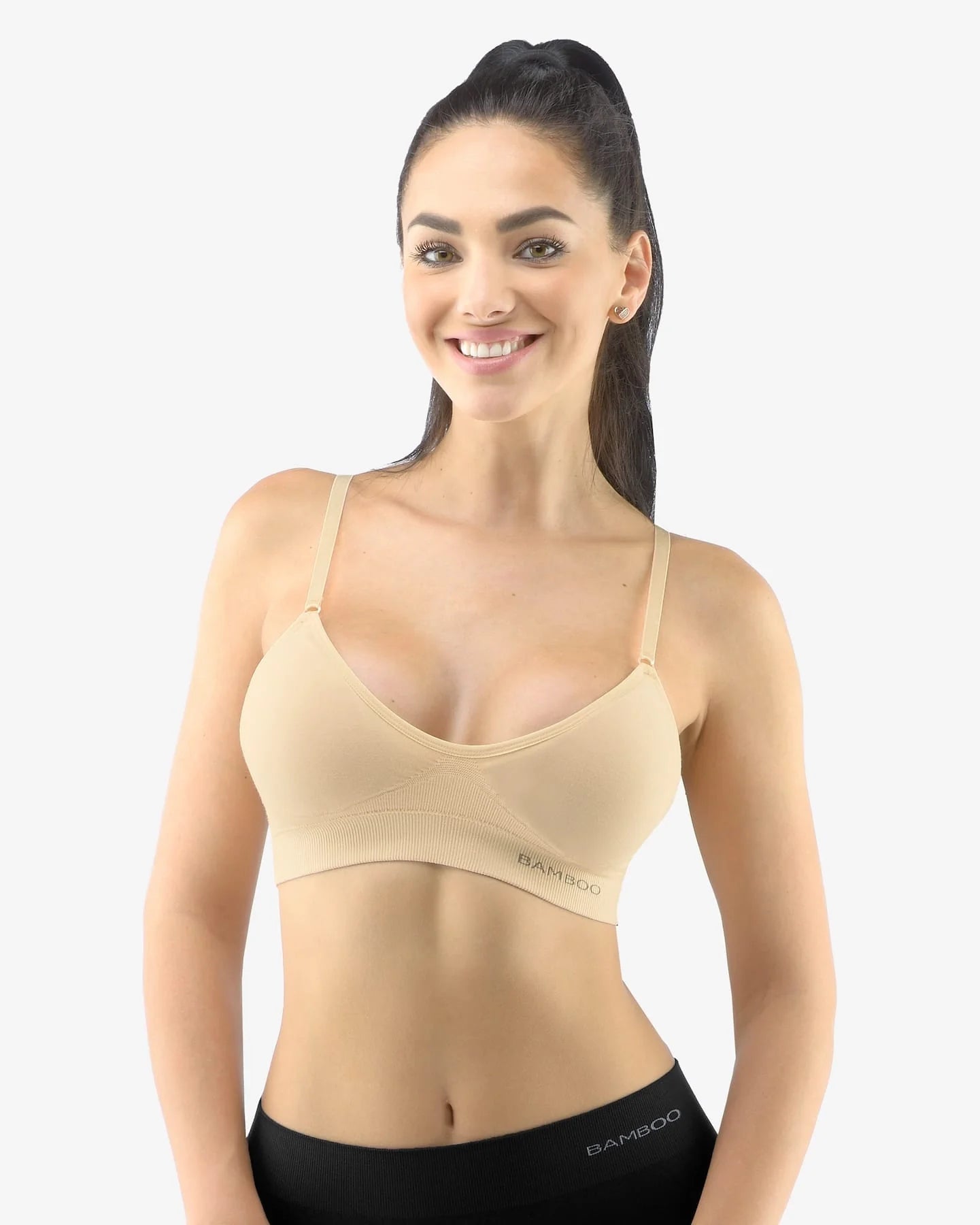Convertible Padded Bamboo Bra with adjustable straps