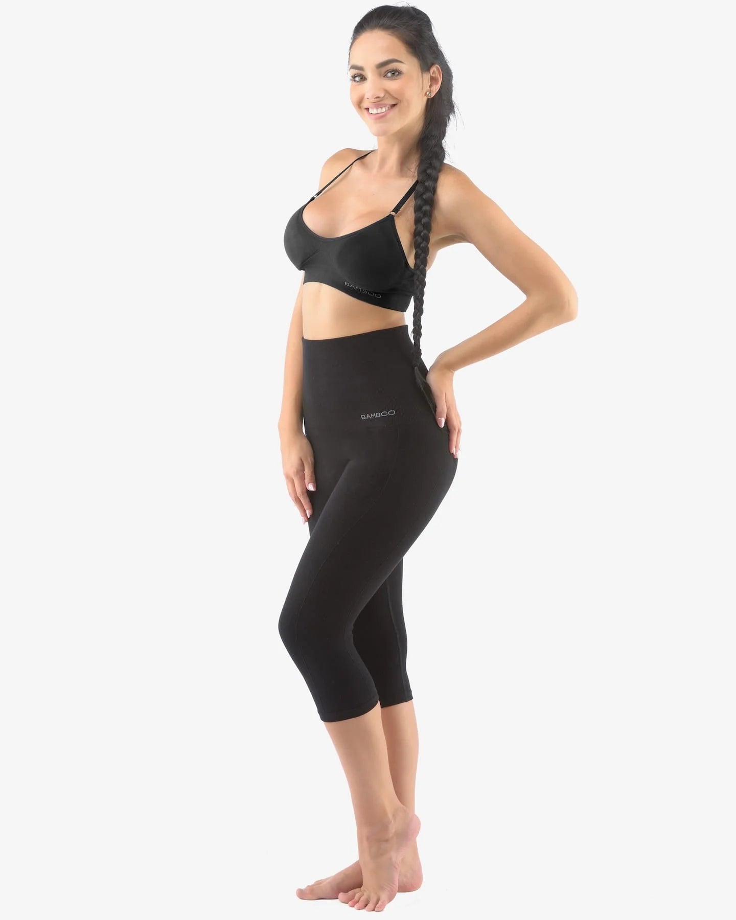 High Waist Capri Sports Bamboo Leggings