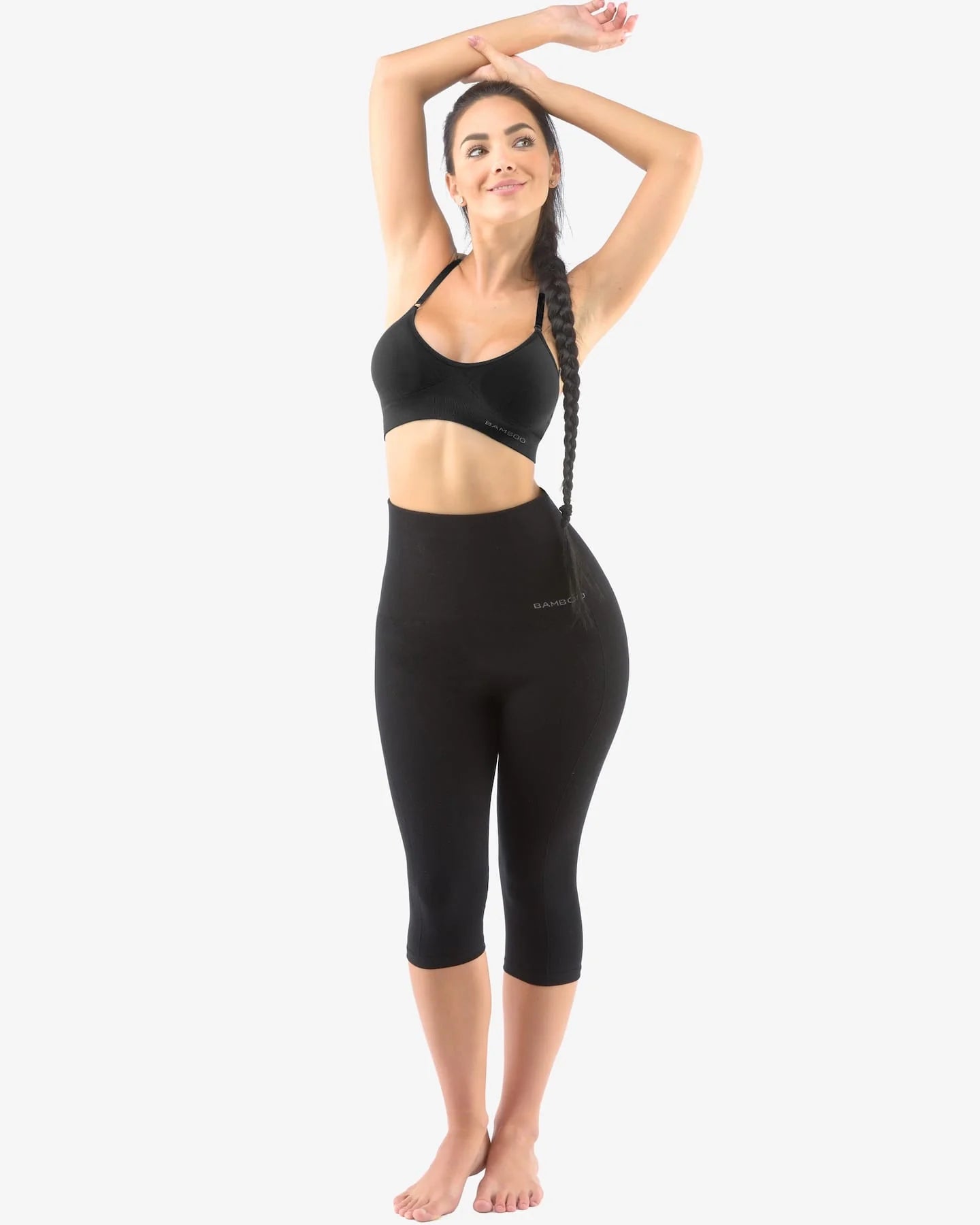 High Waist Capri Sports Bamboo Leggings