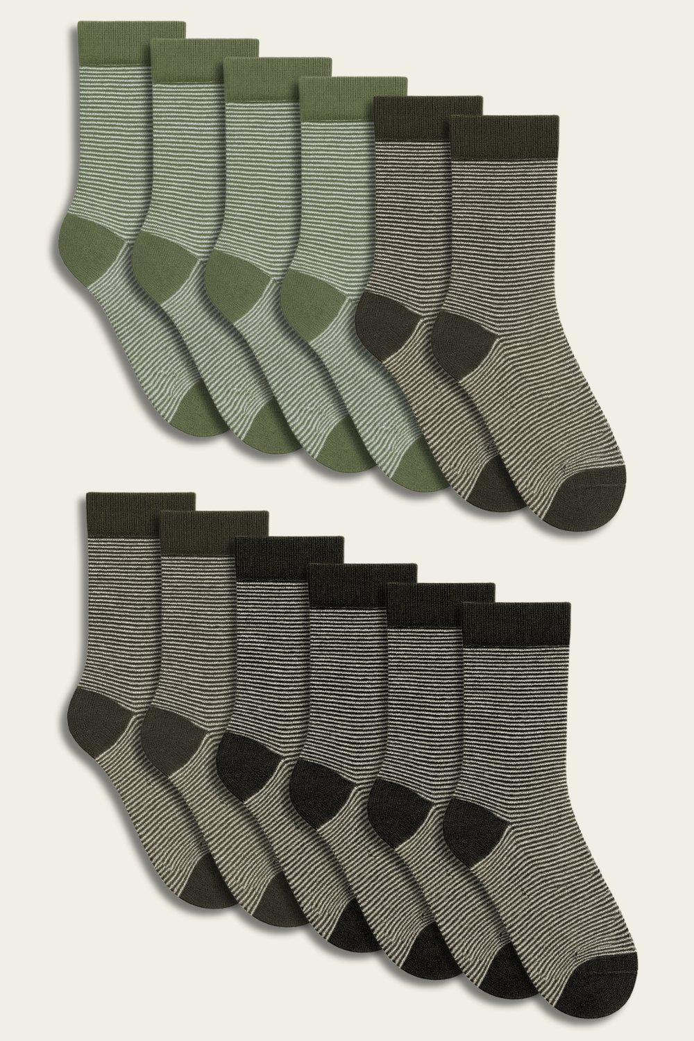 Striped Bamboo Socks - 6 pairs
