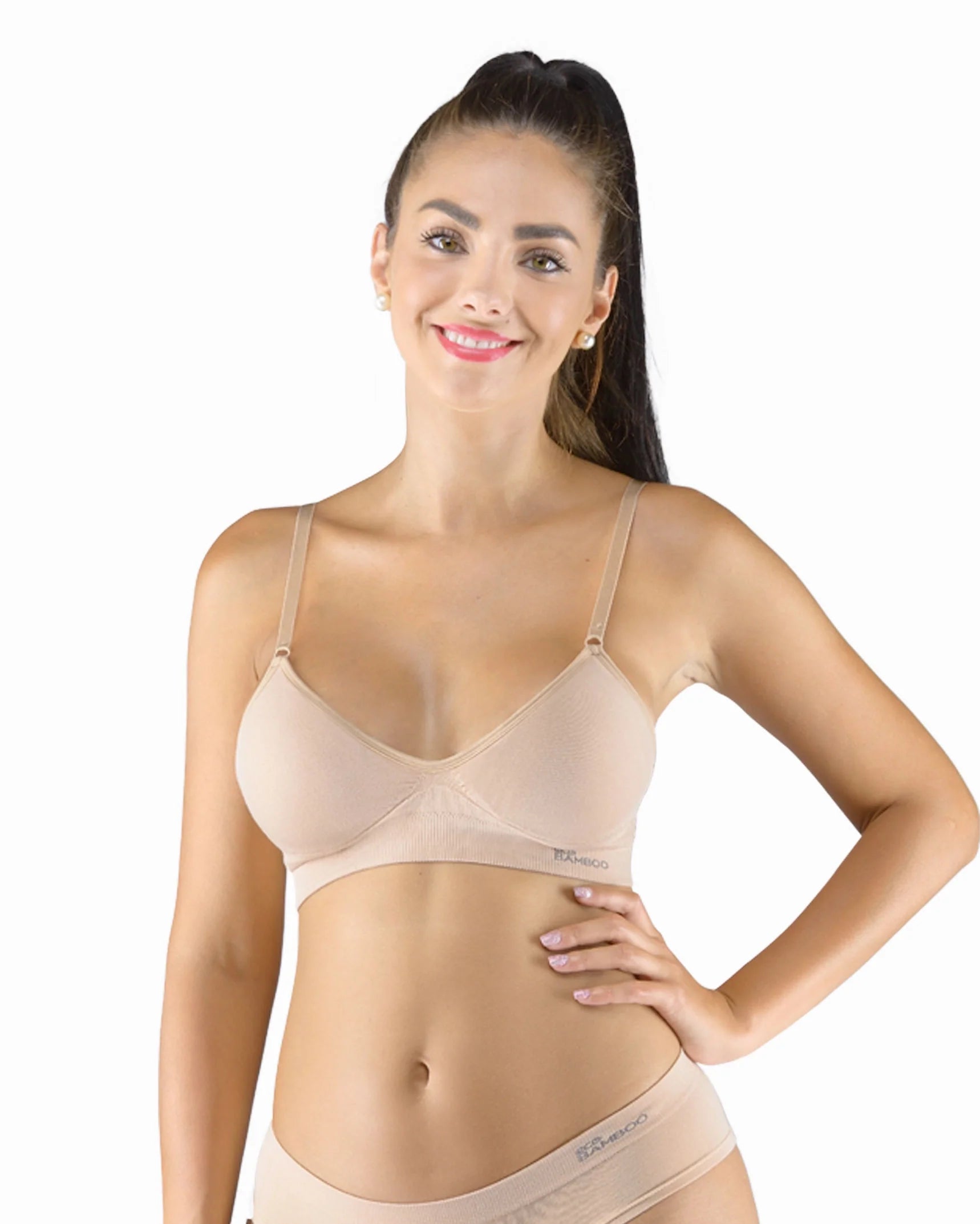 Convertible Padded Bamboo Bra with adjustable straps